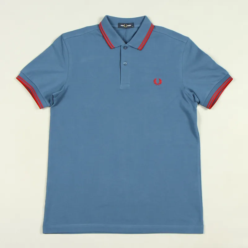 Fred Perry Twin Tipped Polo Shirt M3600 - Midnight Blue/Siren